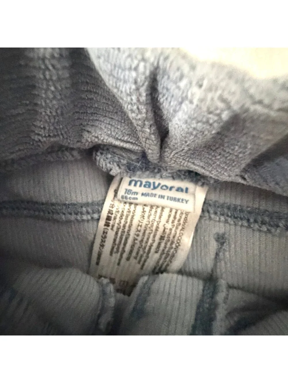 Mayoral Light Blue Bow Corduroy Pants